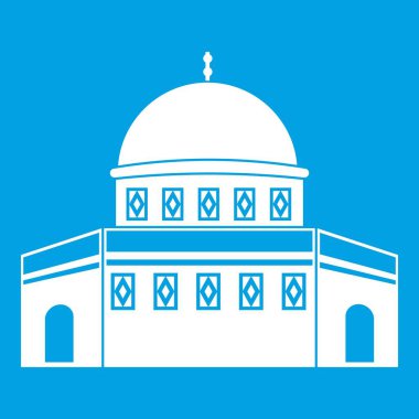 Temple Mount simgesi beyaz üzerine kaya kubbe