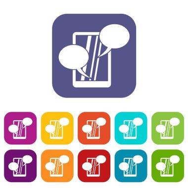 Konuşma balonu telefon simgeleri ayarla