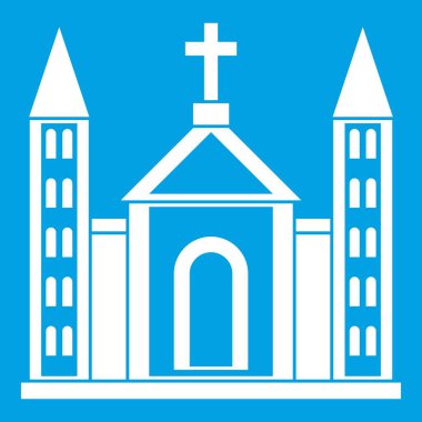 Hıristiyan Katolik Kilisesi simgesi beyaz bina