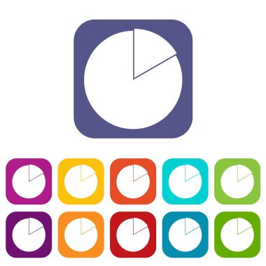 İş pasta grafik simgeler kümesi