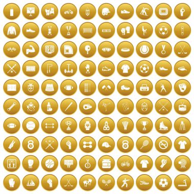 Altın 100 sporcu Icons set