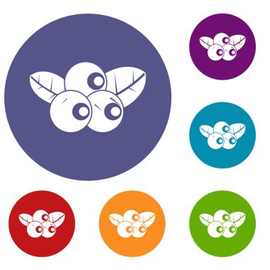 Yaban mersini Icons set