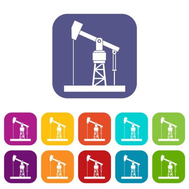 Petrol pompa Icons set