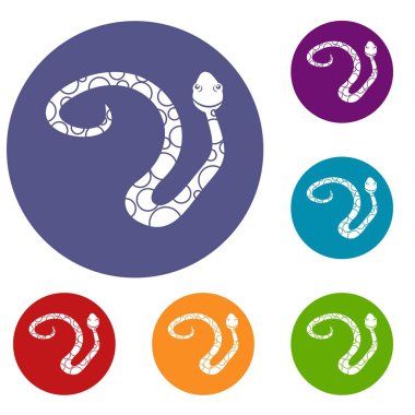 Benekli yılan Icons set