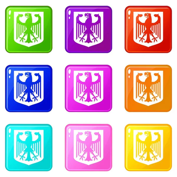 Státní znak Německa sada 9 — Stockový vektor
