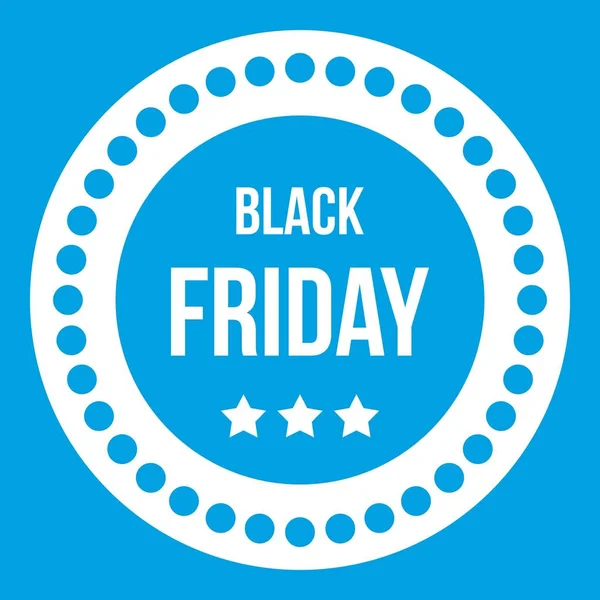 Black Friday ícone adesivo branco — Vetor de Stock