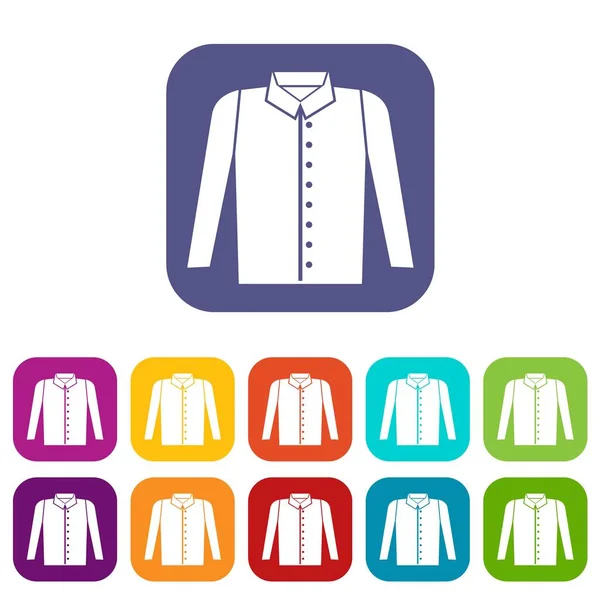 Conjunto de iconos de camisa — Archivo Imágenes Vectoriales