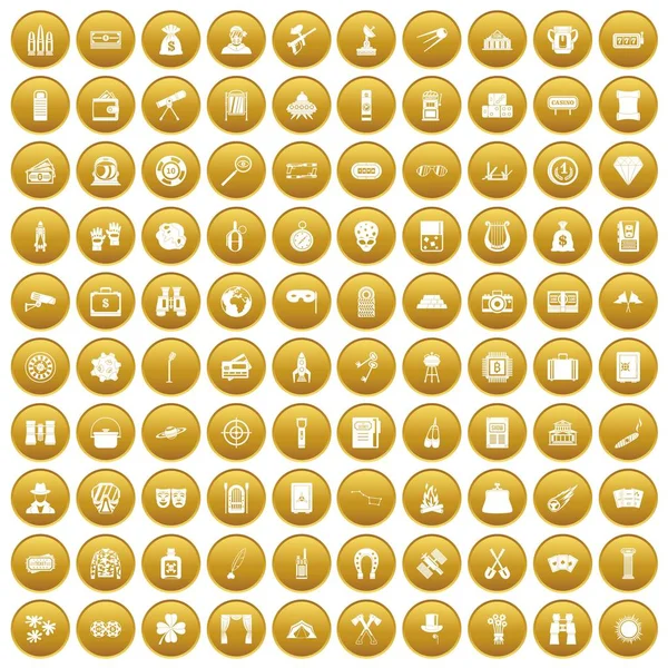 Altın 100 yetişkin oyunları Icons set