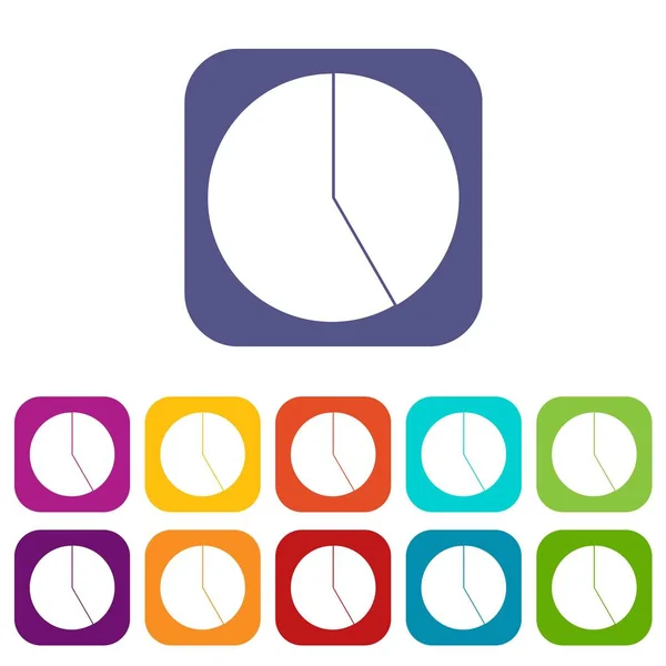 Cuadro circular abstracto para el conjunto de iconos de negocios — Vector de stock