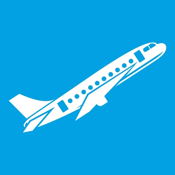 Icône de l'avion blanc — Image vectorielle