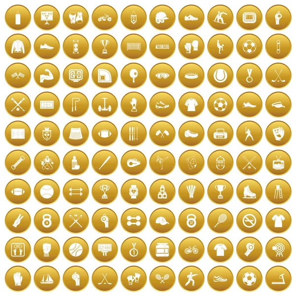 Altın 100 sporcu Icons set