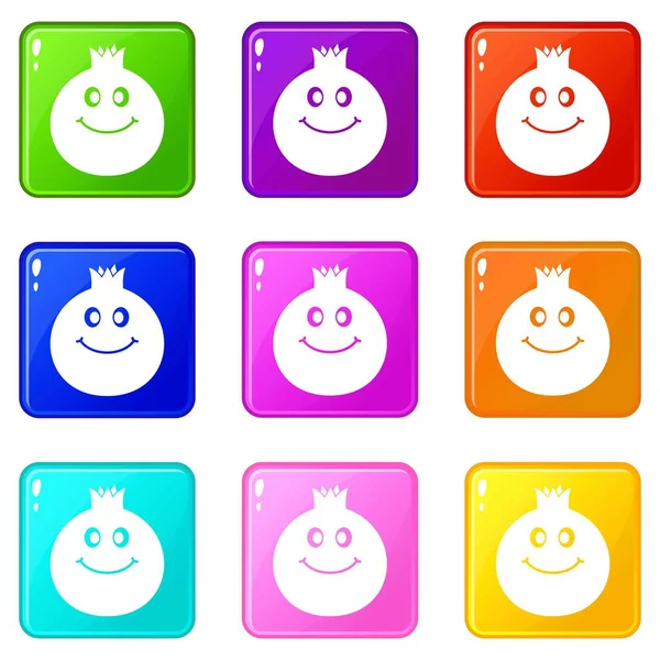 Olgun gülümseyen nar meyve 9 ayarla