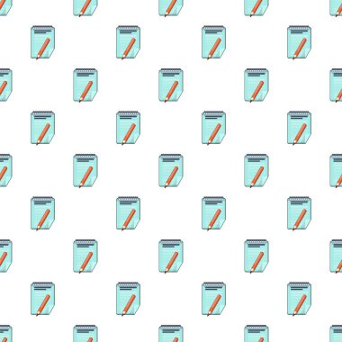 Kırmızı kalem ve Not defteri desen