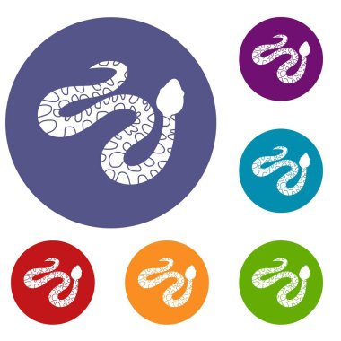 Benekli yılan Icons set