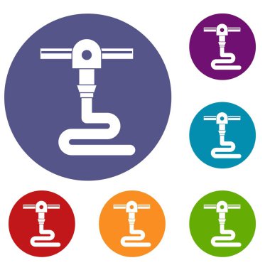 3D yazıcı yazdırma Icons set