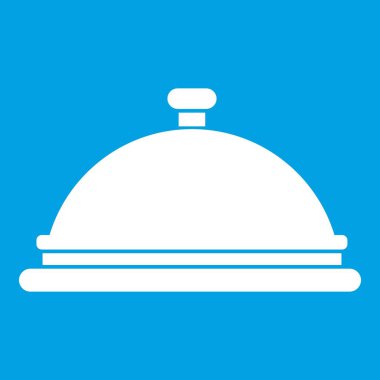 Restoran cloche simgesi beyaz