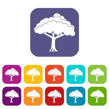 conjunto de iconos de árbol