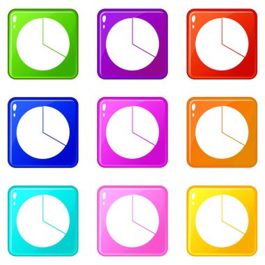 9 daire grafiği Infographic ayarla