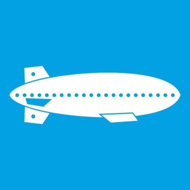 Zeplin balon simgesi beyaz