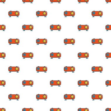 Retro turuncu radyo alıcısı desen