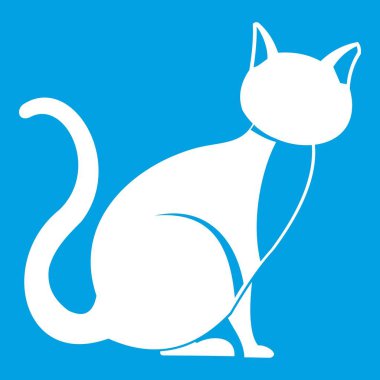 Kara kedi simgesi beyaz