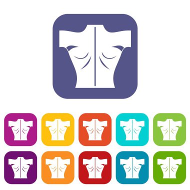 İnsan arka Icons set