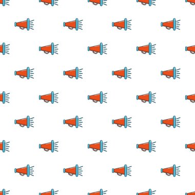 Kırmızı retro megafon desen