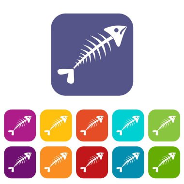 Icons set balık kemik