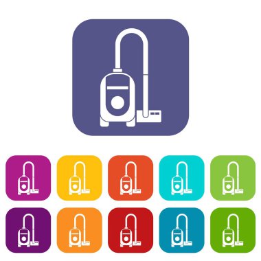 Elektrikli süpürge Icons set