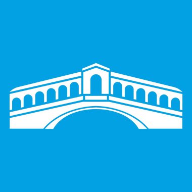 Venedik bridge simgesini beyaz