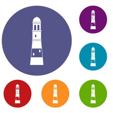 Deniz feneri Icons set