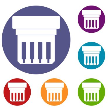 Elektronik devre kartı Icons set