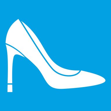 Yüksek topuk ayakkabı simgesi beyaz