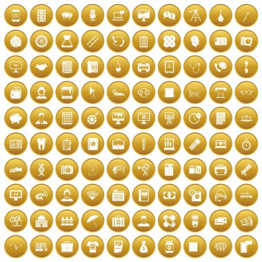 Altın 100 bölümü Icons set