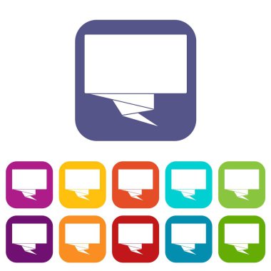 Kare afiş Icons set