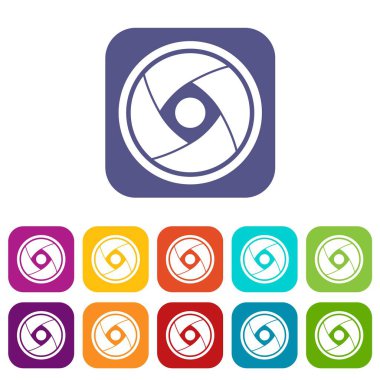 Kamera lens Icons set
