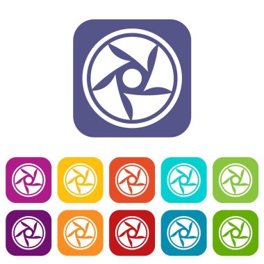 Video objektif Icons set