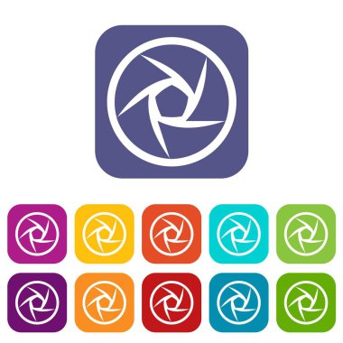 Video objektif Icons set