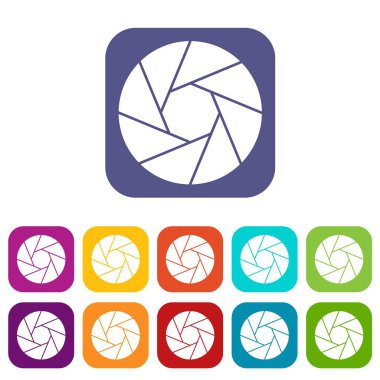 Küçük objektif Icons set