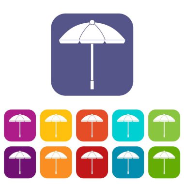 Güneş şemsiyesi Icons set