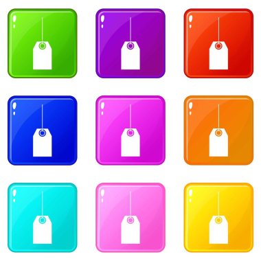 Boş siyah etiket 9 ayarla