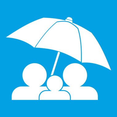 Aile altında Beyaz şemsiye simge