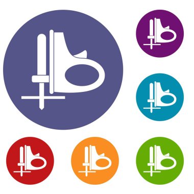 Akülü pistonlu ayarla simgeler gördüm