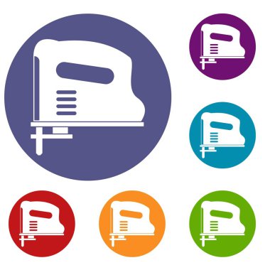 Pnömatik silah Icons set