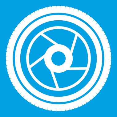 Kamera diyafram simgesi beyaz