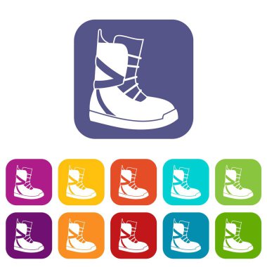 Önyükleme için snowboard Icons set