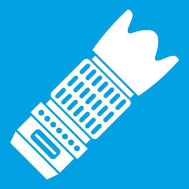 Birbirinin yerine geçebilir mercek fotoğraf makinesi simgesi beyaz için