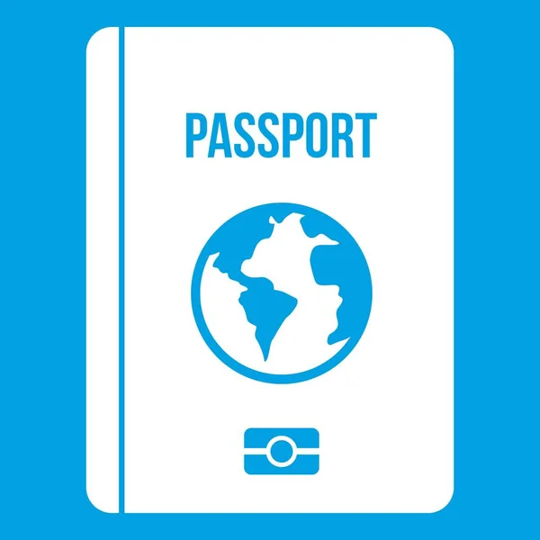 Ícone de passaporte branco — Vetor de Stock