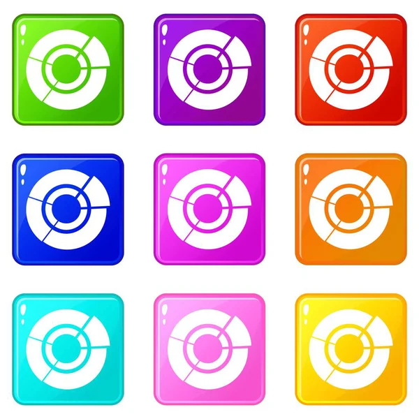 Pasta grafiği Infographic için 9 ayarla