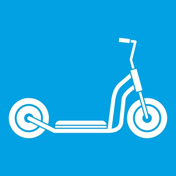 Kick Scooter Symbol weiß — Stockvektor